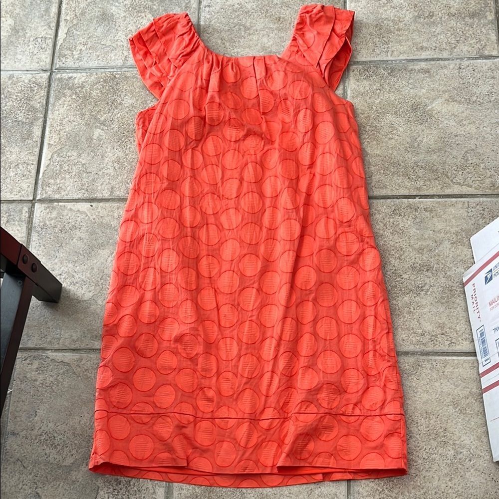 Rabbit Rabbit Rabbit Orange Flutter Sleeve Sundress